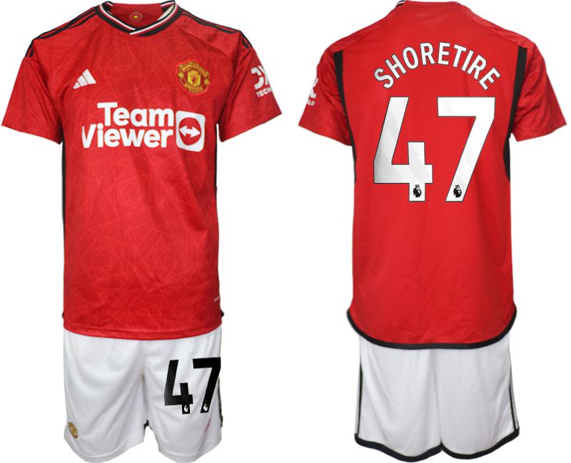 Men 2023-2024 Club Manchester United home red #47 Soccer Jersey->->Soccer Club Jersey